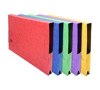 Exacompta - 4780Z - Caja de 25 subcarpetas de bolsillo en cartulina brillante de 225 g/m² - Fuelle 32 mm - Dimensiones 45,5 x 32,5 cm - Para documentos a archivar en formato A3-5 colores surtidos