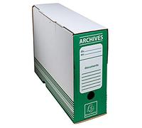 Exacompta 50 Cajas Archivo Kraft Verde A4 Lomo 80 mm Entregadas Planas