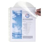 Exacompta 5502E - Estuche de 50 fundas con solapa para planos con multitaladros y fuelle, A4