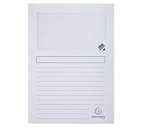 Exacompta 50110E - Lote de 100 Subcarpetas Forever® 120 con Ventana e Impresas, Color Blanco