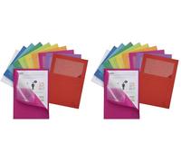 Exacompta 50250E - Lote de 25 Subcarpetas Forever® 120 con Ventana e Impresas - Colores Vivos, Colores Surtidos Vivos (Paquete de 2)