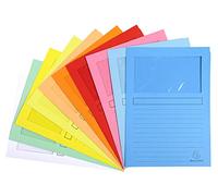 Exacompta 50450E - Lote de 10 Subcarpetas Super 180 con Ventana e Impresas, 10 Colores Surtidos