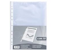 Exacompta - 5111E - Bolsa de 100 bolsillos perforados polipropileno granulado 38 micras - A4 - (Paquete de 6)