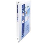 Exacompta 51845E - Carpeta 4 anillas mixtas 60 mm forrada 3 bolsillos exteriores krea cover, A4 maxi, blanco