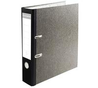 Exacompta - 53681E - 1 archivador de palanca papel jaspeado gris - lomo 80 mm - mecánico 80 mm - Dimensiones externas: 32 x 30 x 8 cm - Formato para archivar A4 MAXI - Color gris - lomo negro