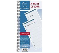 Exacompta 5380E Un Carnet spirale ''A FAIRE'' 125 Feuilles, 14 x 29.7 cm