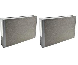 Exacompta - 53810E - 1 Archivador de Palanca Horizontal A3 Papel Marmolado Gris - Lomo 80 mm - Mecánico 80 mm - Dimensiones Externas: 32 x 48 x 8 cm - Formato a Archivo A3 - Color Gris - Lomo Gris