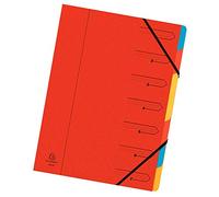 Exacompta 54075E - Carpeta con 7 separadores (tamaño A4), color rojo