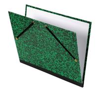Exacompta - 542800E - Lote de 5 cajas de dibujo Annonay - cierre elástico - lomo de lona - formato 52 x 72 cm - formato para archivar Raisin (500 x 650 mm) - color verde jaspeado
