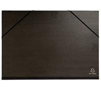 Exacompta - 548000E - 1 tablero de dibujo kraft negro barnizado - con gomas - lona trasera y esquinas - guardas negras - dimensiones 32 x 45 cm - formatos para clasificar A3 (297x420 mm) - color negro