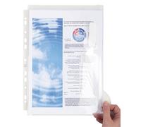 Exacompta 5505E - Bolsa de 10 fundas con cierre velcro para planos con multitaladros y fuelle, A4
