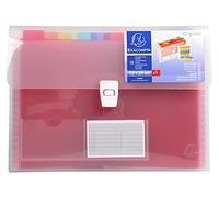 Exacompta 55298E - Clasificador de 13 compartimentos en polipropileno, 24 x 32 cm, color blanco transparente