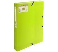 Exacompta - 553573E - 8 Cajas de archivo con gomas Forever® - en polipropileno reciclado - formato 25 x 33 cm - para A4 - certificado Blue Angel - color verde