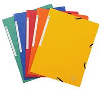 Exacompta 55410E - Pack de 10 carpetas con goma, multicolor