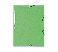 Exacompta - 55513E - 1 Carpeta 3 solapas con gomas cartulina brillante 400g/m2 - A4 - Tilleul