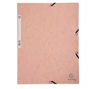 Exacompta - 55527E - Caja de 25 subcarpetas con gomas elásticas - bolsillos con 3 solapas - en cartulina brillo 400 g/m2 Aquarel - dimensiones 24 x 32 cm para documentos en formato A4 - color coral