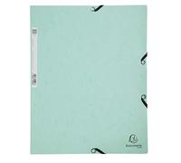 Exacompta 55533E Aquarel - Carpeta con gomas elásticas (3 solapas en cartulina satinada, 400 g/m2, para archivar documentos A4, color verde pastel