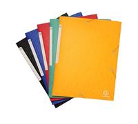 Exacompta 55750E - Pack de 10 carpetas con goma, A4, multicolor