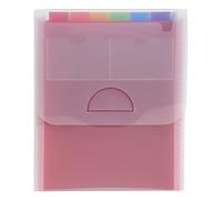 Exacompta 55798e carpeta maletín con asa de 6 compartimentos (polipropileno), 30,5 x 25,5 cm MULTICOULEUR cristal