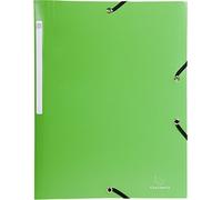 Exacompta 55813e - Carpeta con 3 solapas con goma elástica (polipropileno, color verde claro, pack de 10