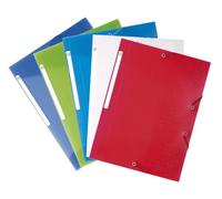 EXACOMPTA 55879E Chemise 3 rabats avec élastique chromaline polypro. Coloris aléatoires