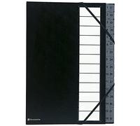 Exacompta 56032E - Clasificador tapa dura ordonator numerico lomo extensible 32 compartimentos, negro