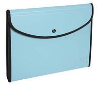 Exacompta - 56660E - 1 clasificador Aquarel - entregado con portapapeles y bloc de papel - 1 compartimento reforzado para tableta - 6 compartimentos - tamaño 33x25,5cm - paraA4 - colores aleatorios