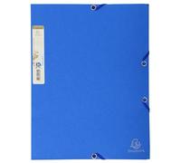 Exacompta 56980E - Pack de 25 carpetas elásticas (3 solapas, cartón reciclado, 380 g/m²), color azul claro/azul oscuro