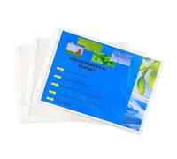 Exacompta 5734E Paquete de 20 Fundas de Plástico PP Estándar para DIN A4, Horizontal, Transparente, Superior