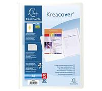 Exacompta 58209E - Carpeta de 20 fundas, A4, color blanco