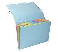 Exacompta 58560E Aquarel - Carpeta archivadora (cartulina, 12 compartimentos, cierre por presión, 34 x 24,5 cm, tamaño A4, colores aleatorios)