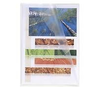 Exacompta - 58600E - Caja de 1000 fundas esquineras de polipropileno liso con muesca resistente al desgarro, dimensiones: 15,6 x 22 cm, formato A5, color cristal