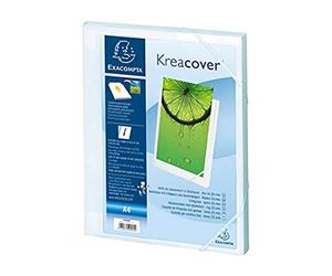 Exacompta - 59589E - Set de 17 cajas archivadoras con gomas Kreacover - en polipropileno - lomo 2,5 cm - dimensiones 25 x 33 cm - para formato A4 - color blanco - se entregan montadas