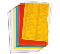 Exacompta 661230E - Portafolios de plástico A4 13.5, color multicolor, caja de 100