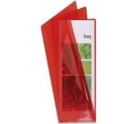 Exacompta Portafolios de plástico 661230E A4 13.5 Rojo, caja de 100