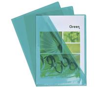 Exacompta Portafolios de plástico 661230E A4 13.5 Verde, caja de 100