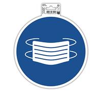 Exacompta 67021E - 1 panel adhesivo para máscara obligatoria (20 cm), color azul