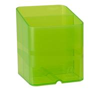 Exacompta 67735D - 10 Portalápices con 2 compartimentos de diferente tamaño y altura para adaptarse a todos sus utensilios - 74x74x93mm - PEN-CUBE - Verde anís translúcido