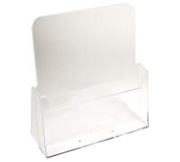 Exacompta - 74058D - Set de 10 dispensadores de folletos de sobremesa - 1 compartimento - Monopieza - Medidas: Prof. 23,5 x ancho 8,5 x Alto 24,7 cm - Formato para archivo A4 - Cristal