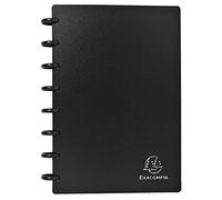 Exacompta 75151E - Porta-tarjetas de visita con anillas, A5, color negro