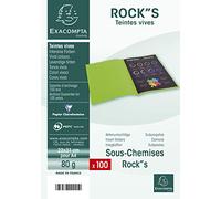Exacompta 800026E - Lote de 100 Subcarpetas Rock"S 80, Color Naranja