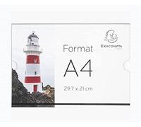 Exacompta - 84858QD - 1 bolsillo de pared (atornillable y pegado) A4 horizontal - PMMA (acrílico) de calidad - Alta transparencia - Color cristal