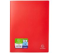 Exacompta 8515E - Carpeta de 10 fundas PVC, A4, color rojo