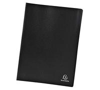 Exacompta 8521E - Carpeta de 20 fundas PVC, A4, color negro
