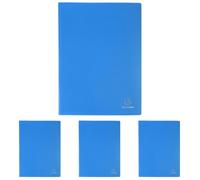 Exacompta 8522E - Carpeta de 20 fundas PVC, A4, color azul (Paquete de 4)