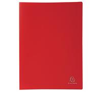 Exacompta 8525E - Carpeta de 20 fundas PVC, A4, color rojo