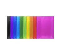Exacompta - 85470E - 1 funda para documentos Iderama - 80 fundas de cristal liso - 160 vistas - para A4 - tamaño 24 x 32 cm - funda de polipropileno semirrígido - 10 colores aleatorios