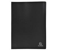 Exacompta 8551E - Carpeta de 50 fundas PVC, A4, color negro