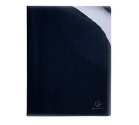 Exacompta 85671E Iderama - Portadocumentos (tapa de polipro brillante y fundas interiores lisas de alta transparencia, 20 fundas y 40 fundas), color negro