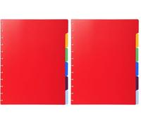 Exacompta 86002E - Recambio de 6 separadores para las carpetas de fundas con anillas, A4, multicolor (Paquete de 2)